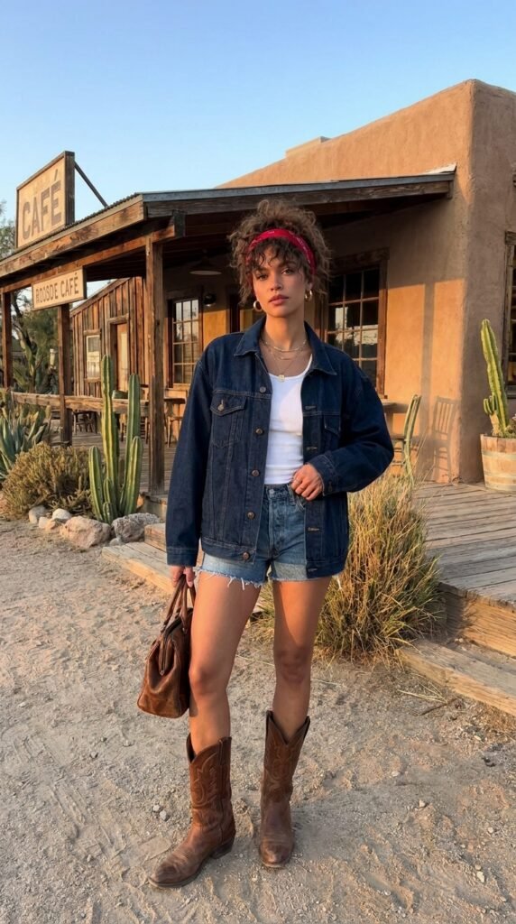 Woman_wearing_outfit_and_boots usa football game outfit