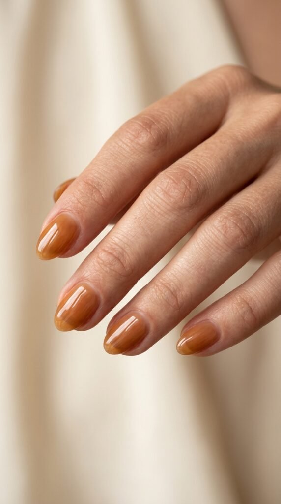Caramel_jelly_nails_manicure_ october nail designs 2026